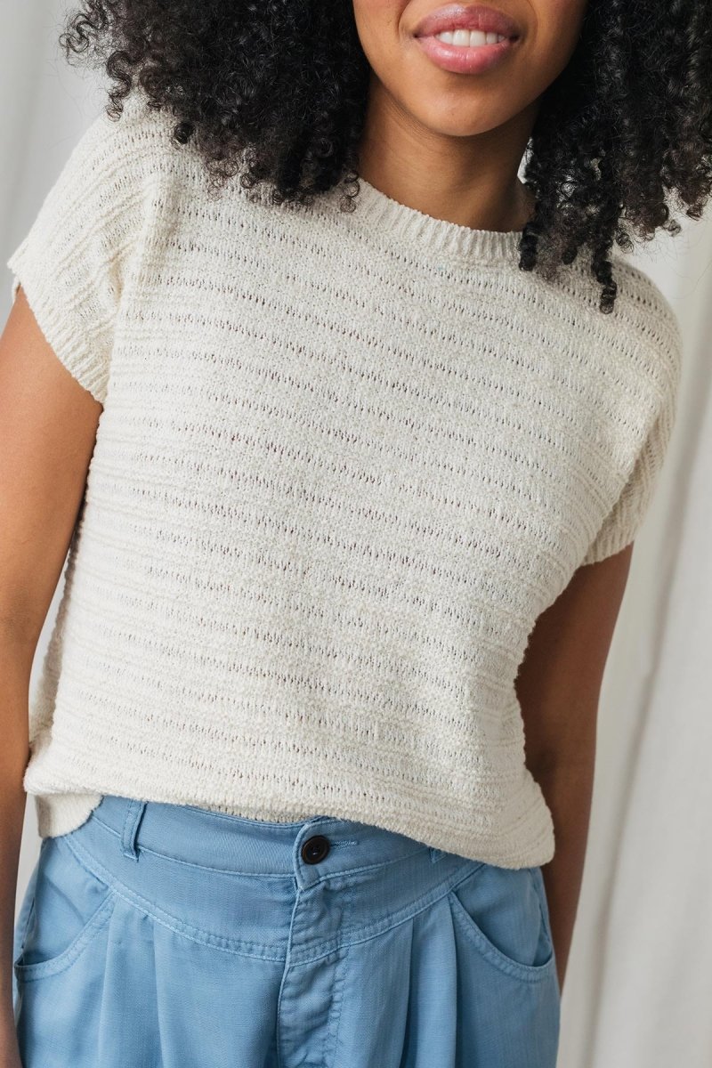 Moutohora Knitted Top Ecru - IVALO.COM
