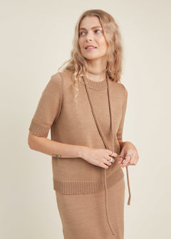 Women's Merino Top Camel