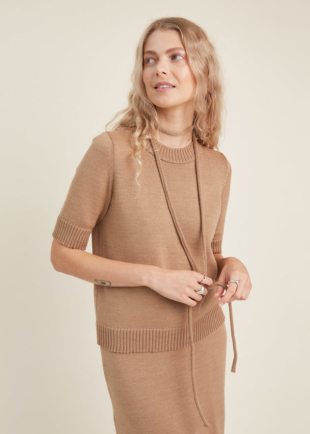 Women's Merino Top Camel