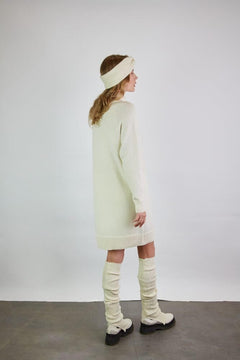 Merino Wool Dress With Raglan Sleeves And Roll Neck