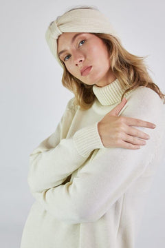 Merino Wool Dress With Raglan Sleeves And Roll Neck