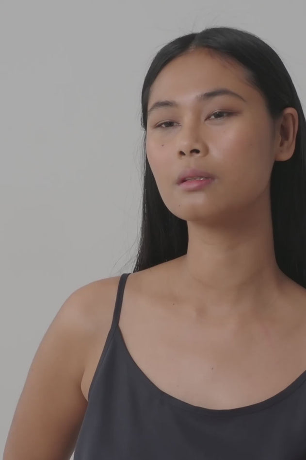 Heloise Tencel Tank Top Navy Blue