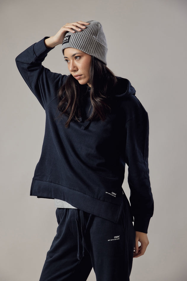 Women's Hoodie With Side Slits