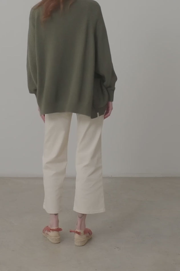 Hani Recycled Cotton Sailor Pants White