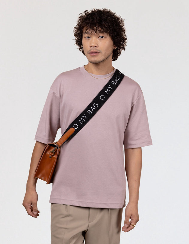 Canvas Logo Laukunhihna Musta & Cognac