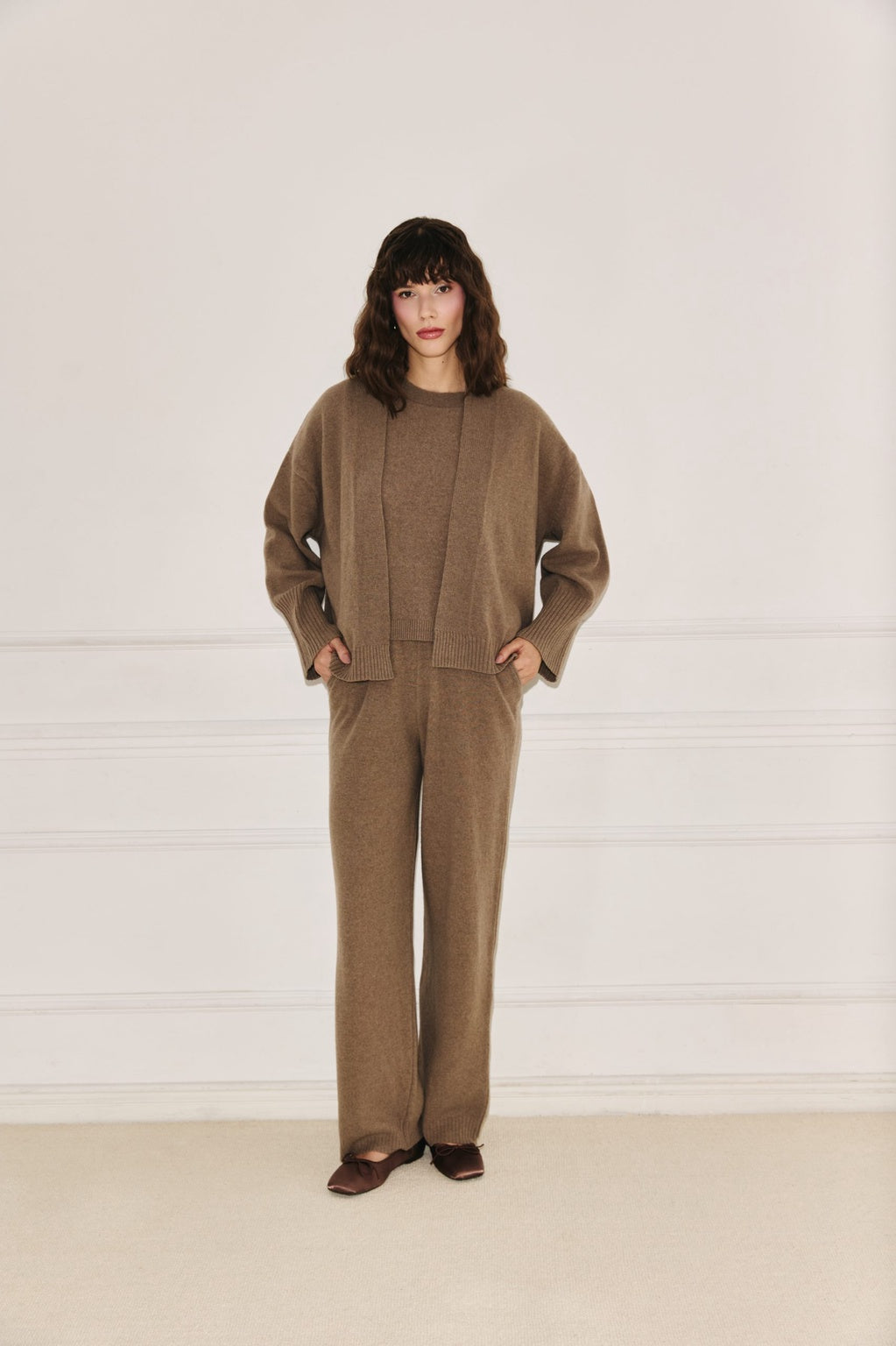 Amelié Cashmere Trousers Taupe