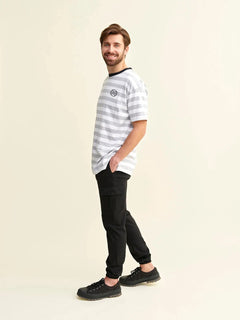 Rehja T-Shirt Grey-White Striped