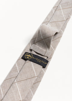 The 100% Linen Tie  Beige