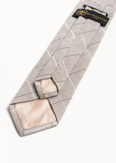 The 100% Linen Tie  Beige