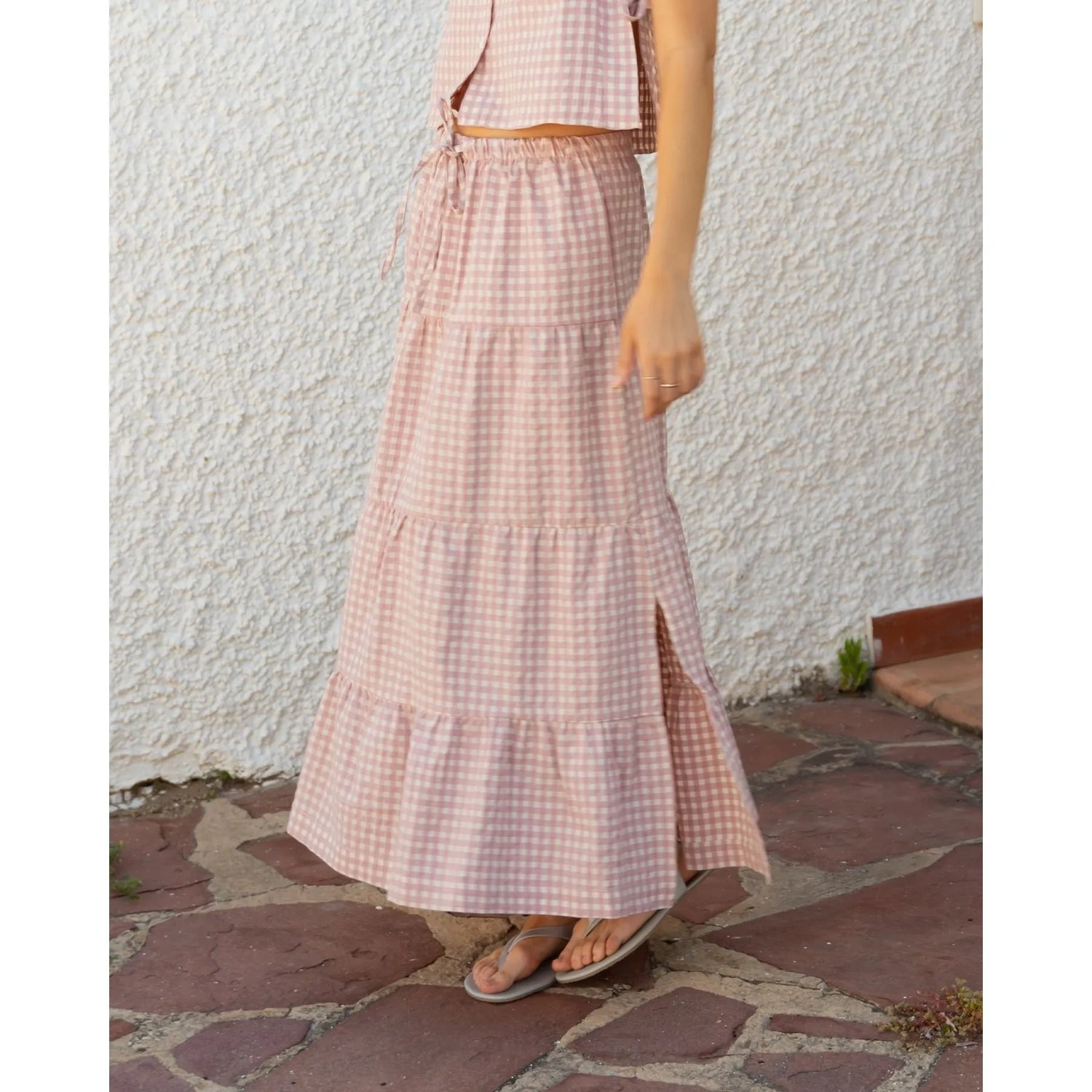 Breeze Skirt Pink Gingham