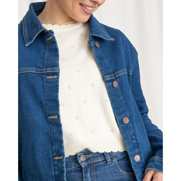 Short Sleeve Knit Sweater Cream