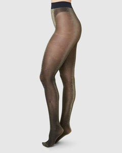 Tora Shimmery Tights Black/Gold