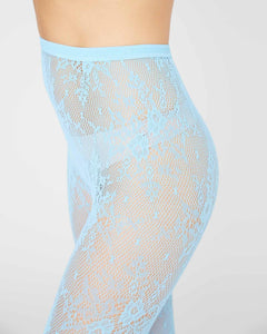 Rosa Lace Tights Sky Blue