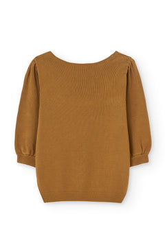 Haya Knitted Tencel Top In Mustard