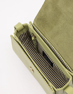 Kendalini Classic Leather Bag Tea Green