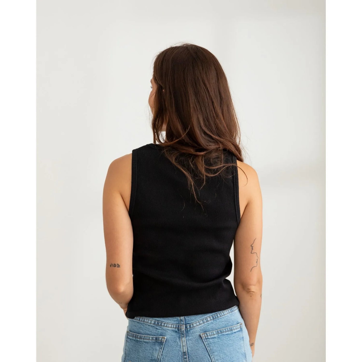 Ribbed Tank Top Black