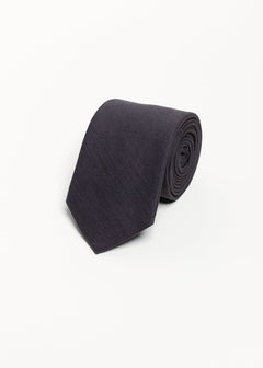 The 100% Linen Tie  Charcoal Grey