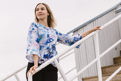 Ophelia Blouse Lush Blue - IVALO.COM
