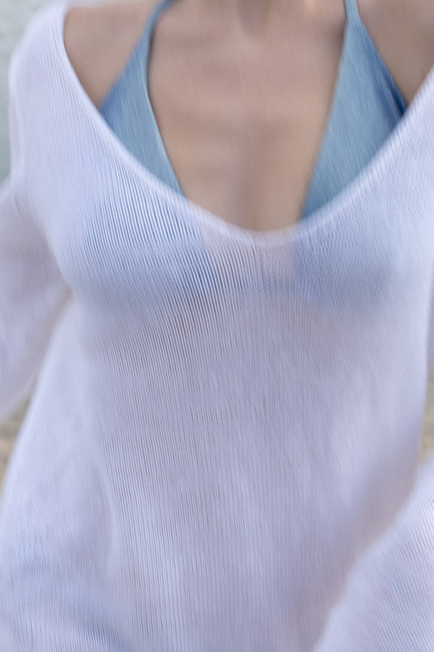 Mare Linen Long Dress White