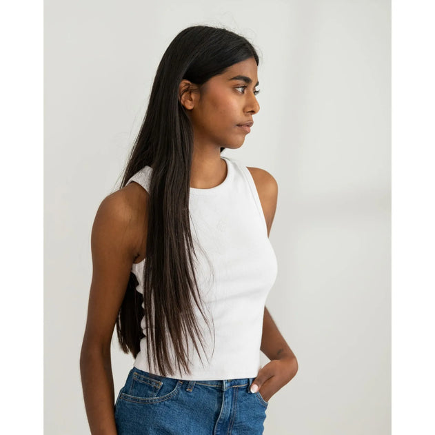 Ribbed Tank Top White
