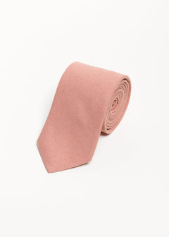 The 100% Linen Tie Salmon Pink