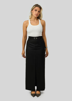 Jimmy Scoop-Neck Ribbed Tank Top White
