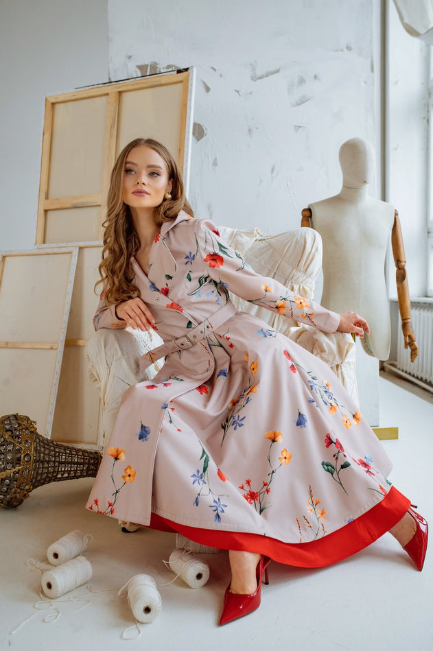 Spring Bloom Raincoat Beige