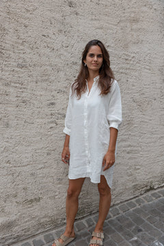 Eli Shirt Dress White