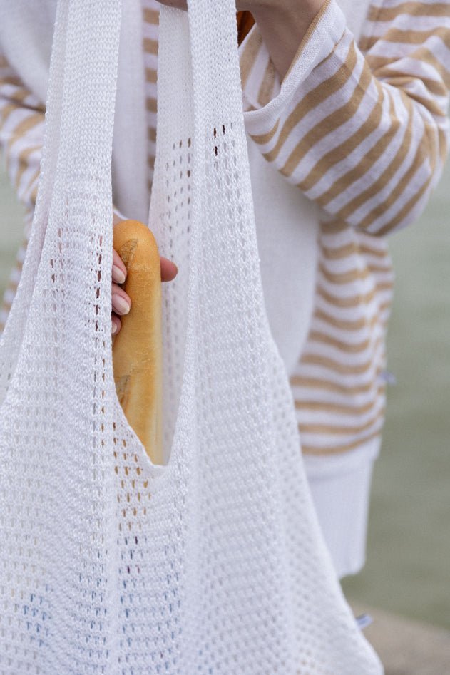 Mare Linen Summer Bag White