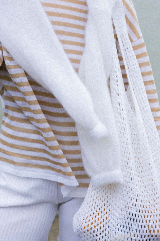 Mare Linen Summer Bag White