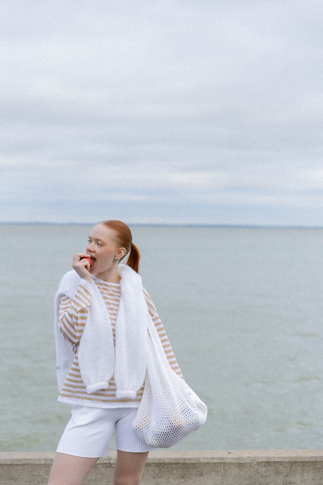 Mare Linen Summer Bag White