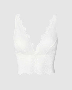 Pitsinen Plunge Bralette Toppi Blanche Valkoinen