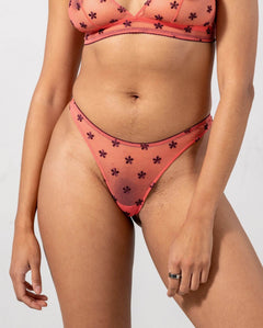 Mesh Thong Coral/Cherry