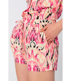 Bahar Print Shorts Pink