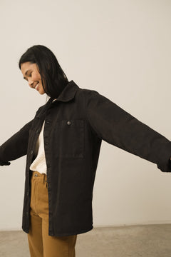 Helmut Unisex Organic Cotton Worker Overshirt Black