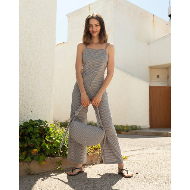 Aura Jumpsuit Black Gingham