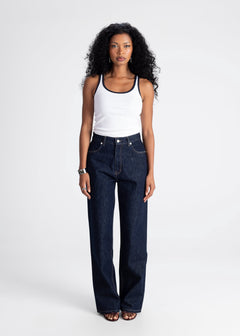 Jimmy Contrast Tank Top White / Blue