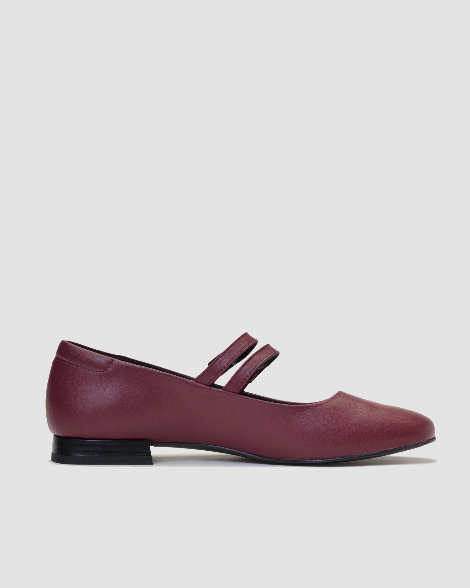 Mary Jane Double Strap Ballerinas Cherry Red