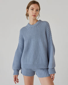 Delčia Cotton Sweater Dusty Blue