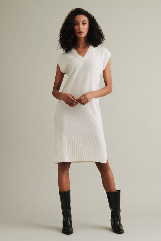 Vänö Merino Wool Dress White