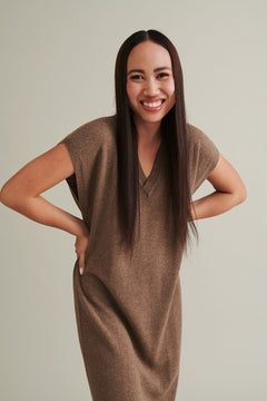 Vänö Merino Wool Dress Brown