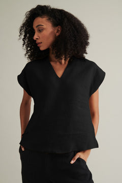 Väsby Linen Shirt Black