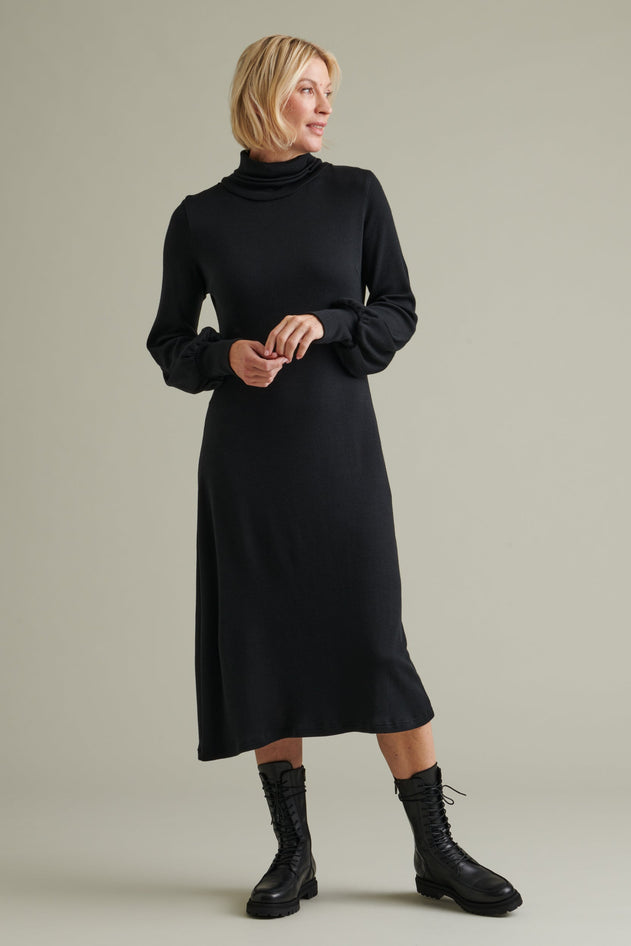 Galtby Turtleneck Knitted Dress Black