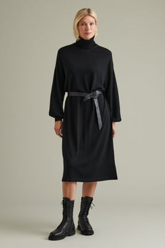 Aspö Knitted Turtleneck Dress Black