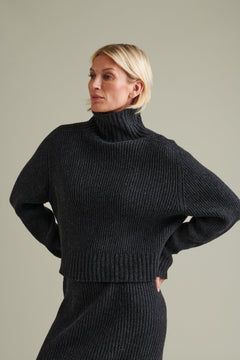 Kökar Merino Wool Sweater Dark Grey