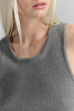 Ribbed Tank Top Grey