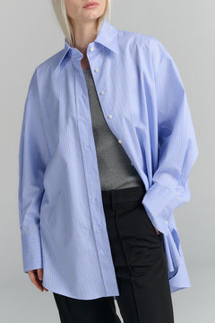 Rhea Button-Up Shirt Light Blue Stripe