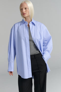 Rhea Button-Up Shirt Light Blue Stripe