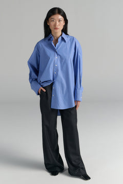 Rhea Button-Up Shirt Blue Stripe