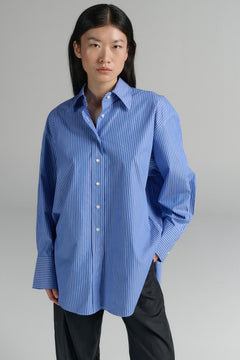 Rhea Button-Up Shirt Blue Stripe